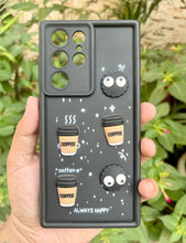 Load image into Gallery viewer, Black Coffee Silicone Designer Case For Samsung Galaxy S22 Ultra
