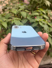 Load image into Gallery viewer, Sea Blue Leather 2in1 Glass Lense Case For Apple Iphone 16 Plus
