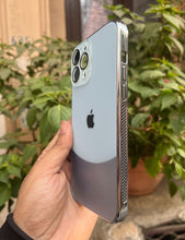 Load image into Gallery viewer, Sea Blue Leather 2in1 Glass Lense Case For Apple Iphone 15 Pro Max
