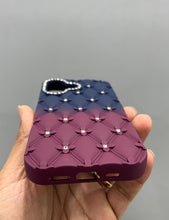 Load image into Gallery viewer, Ombre Blue Wine Diamond Flower Case For Apple Iphone 16
