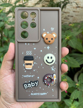 Load image into Gallery viewer, Brown Coffee Silicone Designer Case For Samsung Galaxy S23 Ultra
