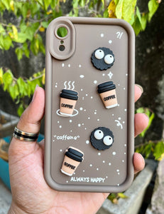 Brown Coffee Silicone Designer Case For Apple Iphone XR