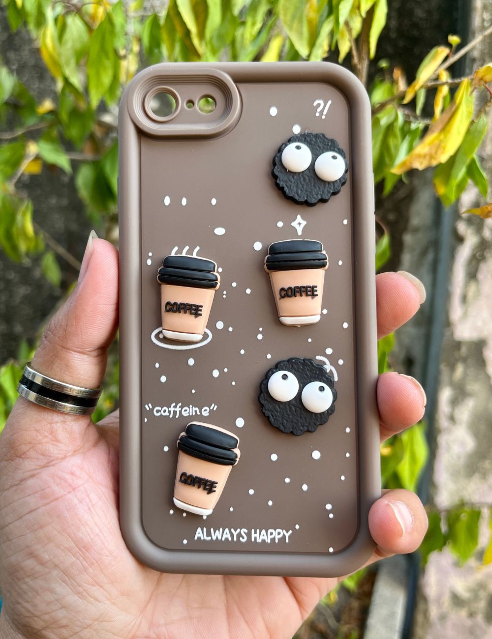 Brown Coffee Silicone Designer Case For Apple Iphone 7/8