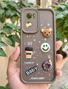 Brown Coffee Silicone Designer Case For Oneplus Nord Ce 2