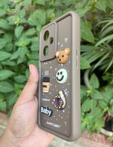 Brown Coffee Silicone Designer Case For Oneplus Nord Ce 3 Lite