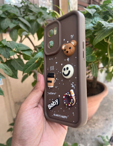 Brown Coffee Silicone Designer Case For Oneplus Nord Ce 2