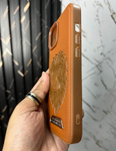 Load image into Gallery viewer, Brown Lion Engraved Luxury Designer Case For Apple Iphone 14
