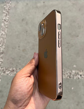 Load image into Gallery viewer, Deep Brown Electroplated Chrome Glass Lense Case For Apple Iphone 15
