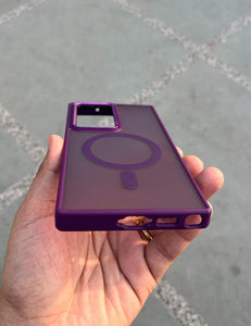 Deep Purple Matte Magsafe Case For Samsung Galaxy S22 Ultra