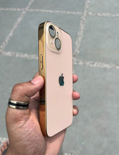 Load image into Gallery viewer, Golden Electroplated Chrome Glass Lense Case For Apple Iphone 15 Plus
