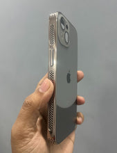 Load image into Gallery viewer, Grey Leather 2in1 Glass Lense Case For Apple Iphone 15 Plus
