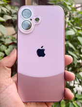 Load image into Gallery viewer, Rose Gold Leather 2in1 Glass Lense Case For Apple Iphone 16 Plus
