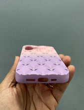 Load image into Gallery viewer, Ombre Pink Purple Diamond Flower Case For Apple Iphone 16
