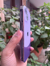 Load image into Gallery viewer, Purple Leather 2in1 Glass Lense Case For Apple Iphone 15
