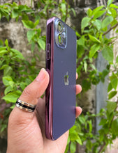 Load image into Gallery viewer, Deep Purple Electroplated Chrome Glass Lense Case For Apple Iphone 12
