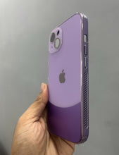 Load image into Gallery viewer, Purple Leather 2in1 Glass Lense Case For Apple Iphone 13
