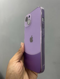 Purple Leather 2in1 Glass Lense Case For Apple Iphone 13