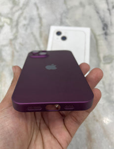 Purple Hard Pc premium case for Apple Iphone 14