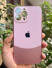 Load image into Gallery viewer, Rose Gold Leather 2in1 Glass Lense Case For Apple Iphone 13 Pro Max
