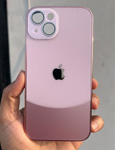 Load image into Gallery viewer, Rose Gold Leather 2in1 Glass Lense Case For Apple Iphone 15 Plus
