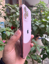 Load image into Gallery viewer, Rose Gold Leather 2in1 Glass Lense Case For Apple Iphone 13 Pro Max
