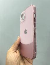 Load image into Gallery viewer, Rose Gold Leather 2in1 Glass Lense Case For Apple Iphone 15 Plus
