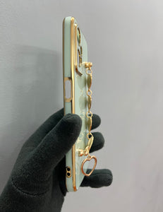 Mint Green chrome chain silicone premium case for OnePlus Nord CE 2 Lite