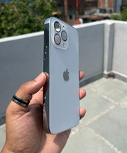 Load image into Gallery viewer, White Electroplated Chrome Glass Lense Case For Apple Iphone 15 Pro
