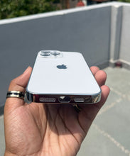 Load image into Gallery viewer, White Electroplated Chrome Glass Lense Case For Apple Iphone 15 Pro
