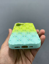 Load image into Gallery viewer, Ombre Yellow Green Diamond Flower Case For Apple Iphone 16 Plus
