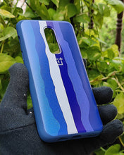 Load image into Gallery viewer, Blue Rainbow silicone case for OnePlus 6
