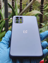 Load image into Gallery viewer, Blue glass camera protector premium case for OnePlus 8T/9R
