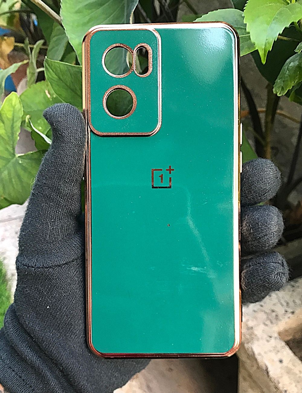 Dark Green My Case chrome silicone case for OnePlus Nord CE 2