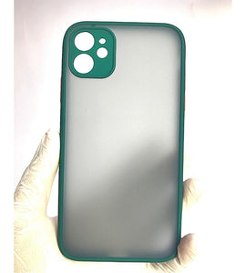 Dark Green Camera Protector Smoke case for Apple Iphone 11