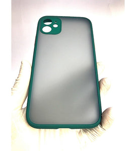 Dark Green Camera Protector Smoke case for Apple Iphone 11