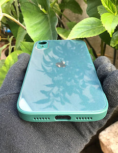 Green glass camera protector premium case for Apple Iphone XR