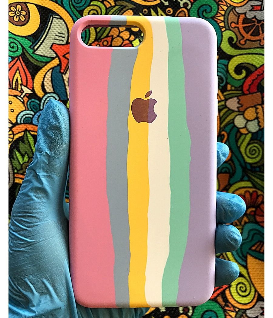 iPhone 7 Plus Rainbow Silicone Case, Multi - Color