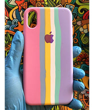 Load image into Gallery viewer, Pink Rainbow Luxury silicone case for Apple Iphone XR
