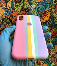 Load image into Gallery viewer, Pink Rainbow Luxury silicone case for Apple Iphone XR
