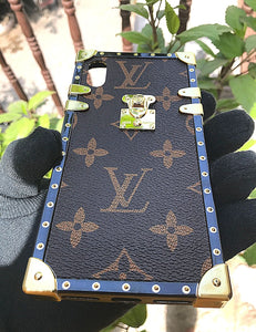 Square LV Leather Premium case for Apple Iphone XR – Caselolo