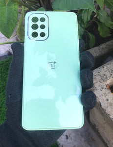 Light Green glass camera protector premium case for OnePlus 9R