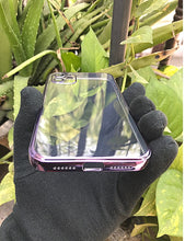 Load image into Gallery viewer, Purple metallic chrome with lense transparent case for Apple Iphone 11
