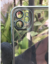 Load image into Gallery viewer, Sea Green metallic chrome with lense transparent case for Apple Iphone 11
