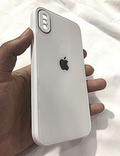 Load image into Gallery viewer, White glass camera protector premium case for Apple Iphone X/Xs
