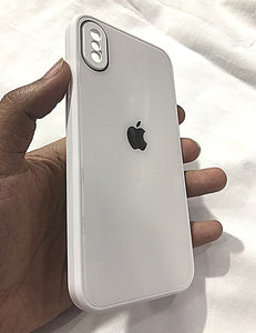 White glass camera protector premium case for Apple Iphone X/Xs