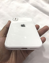 Load image into Gallery viewer, White glass camera protector premium case for Apple Iphone X/Xs
